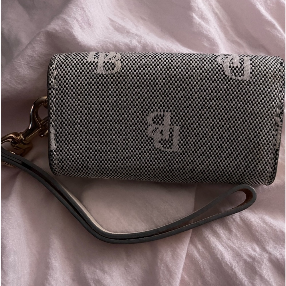 Db Card Case In Black And Cream Tweed With Cream … - image 2